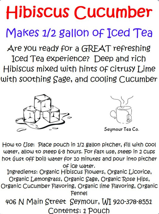 Hibiscus Cucumber Iced Tea