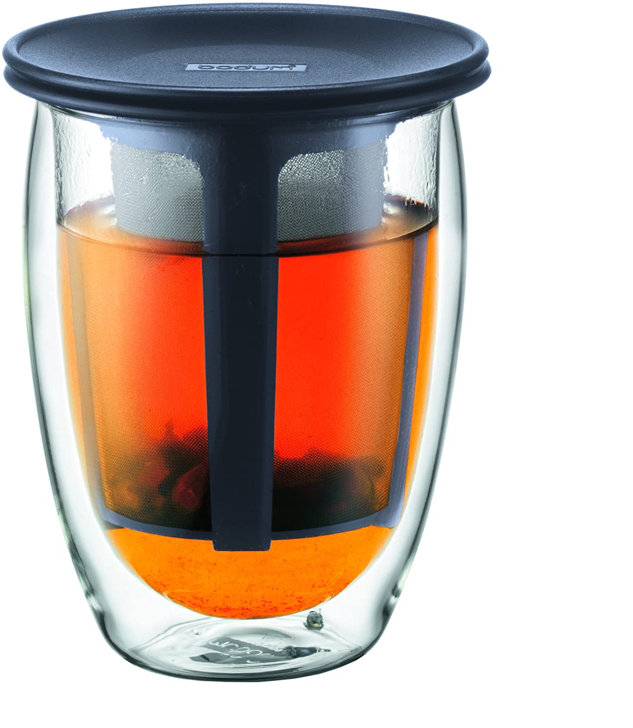 Tea for One double wall glass with strainer – JSA Coffee Roasting LLC